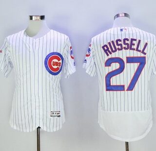 Cubs 27 Addison Russell White Flexbase Jersey