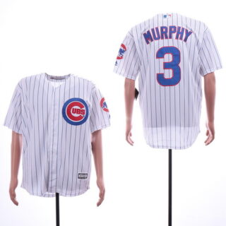 Cubs 3 Daniel Murphy White Cool Base Jersey