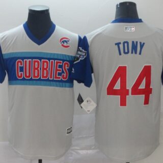 Cubs 44 Anthony Rizzo Tony Gray 2019 MLB Little League Classic Player Jersey
