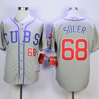 Cubs 68 Jorge Soler Gray Cool Base Jersey