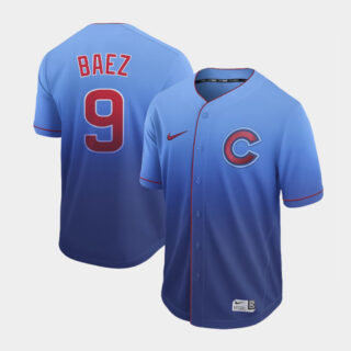 Cubs 9 Javier Baez Blue Drift Fashion Jersey