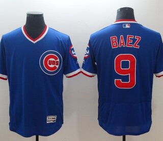 Cubs 9 Javier Baez Royal Throwback Flexbase Jersey