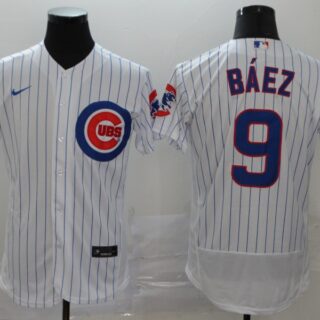 Cubs 9 Javier Baez White 2020 Nike Flexbase Jersey