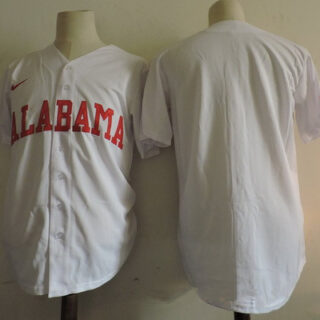 Custom Alabama Crimson Tide White College Baseball Nike Stitched NCAA Jersey (1)