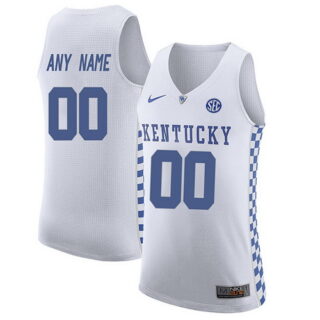 Custom Kentucky Wildcats Men's Authentic White Stitched NCAA College Basketball Jersey