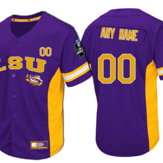 Custom LSU Tigers College Baseball Jersey