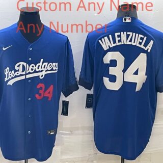 Custom Men's Los Angeles Dodgers Royal City Connect Cool Base Stitched Baseball Jersey