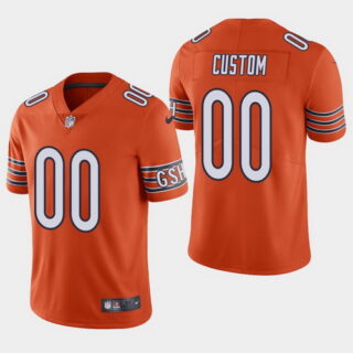 Custom Men's Nike Chicago Bears Orange Vapor Untouchable Limited Jersey