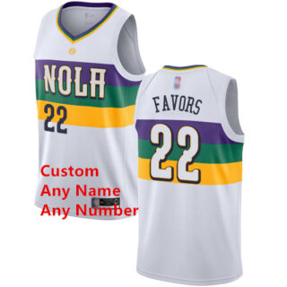 Custom Pelicans White Basketball Swingman City Edition 2018 19 Jersey