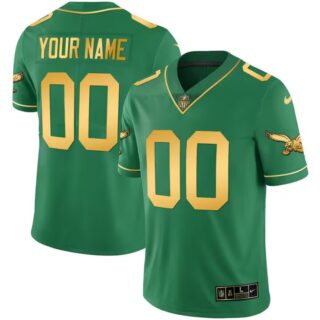 Customized Men's Philadelphia Eagles Vapor Untouchable Limited GREEN Jerseys