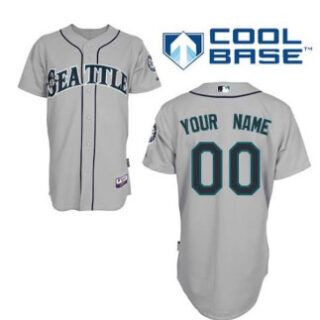 Customized Women Seattle Mariners Grey MLB Jersey