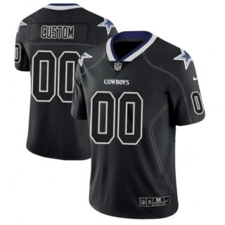 Dallas Cowboys Custom 2018 Lights Out Color Rush Limited Black Jersey