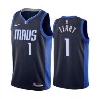 Dallas Mavericks #1 Tyrell Terry Navy NBA Swingman 2020-21 Earned Edition Jersey