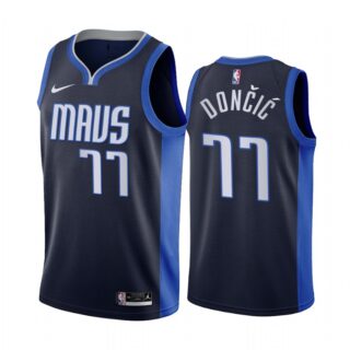 Dallas Mavericks #77 Luka Doncic Navy NBA Swingman 2020-21 Earned Edition Jersey