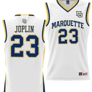 Men's David Joplin Jersey #23 Marquette Golden Eagles NIL Basketball Lightweight White