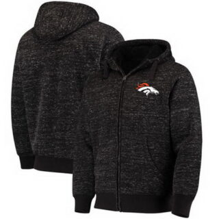 Denver Broncos G III Sports By Carl Banks Discovery Sherpa Full Zip Jacket Heathered Black