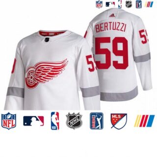 Detroit Red Wings #59 Tyler Bertuzzi White Men's Adidas 2020-21 Reverse Retro Alternate NHL Jersey