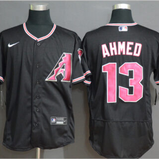 Diamondbacks 13 Nick Ahmed Black Nike Flexbase Jersey