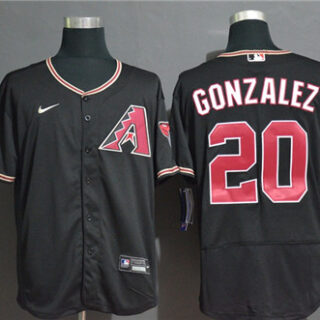 Diamondbacks 20 Luis Gonzalez Black Nike 2020 Flexbase Jersey