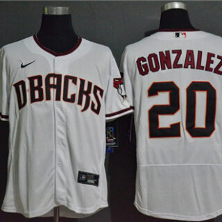 Diamondbacks 20 Luis Gonzalez White Nike 2020 Flexbase Jersey