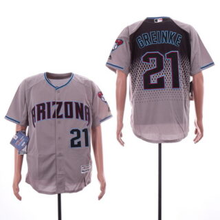 Diamondbacks 21 Zack Greinke Gray Teal Flexbase Jersey