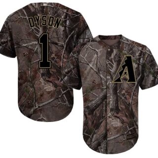 Diamondbacks #1 Jarrod Dyson Camo Realtree Collection Cool Base Stitched Baseball Jersey