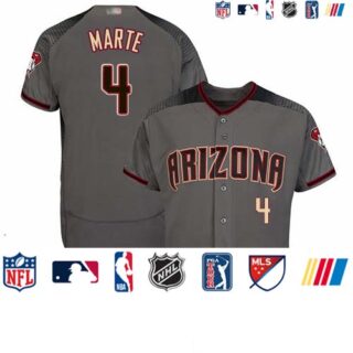 Diamondbacks #4 Ketel Marte Gray Flexbase Authentic Collection Stitched Baseball Jersey