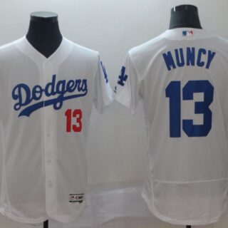 Dodgers 13 Max Muncy White Flexbase Jersey