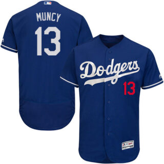 Dodgers #13 Max Muncy Blue Flexbase Authentic Collection Stitched Baseball Jersey
