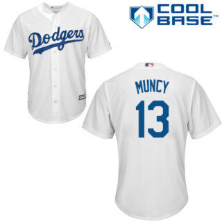 Dodgers #13 Max Muncy White New Cool Base Stitched Baseball Jersey