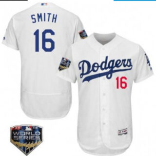 Dodgers #16 Will Smith White Flexbase Jersey