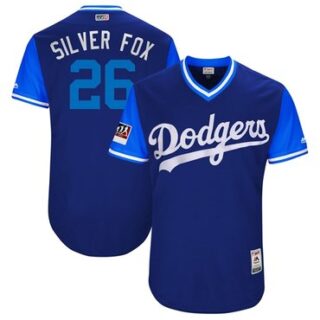 Dodgers #26 Chase Utley Royal Silver Fox Players Weekend Authentic Stitched MLB Jersey