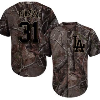 Dodgers #31 Mike Piazza Camo Realtree Collection Cool Base Stitched Baseball Jersey