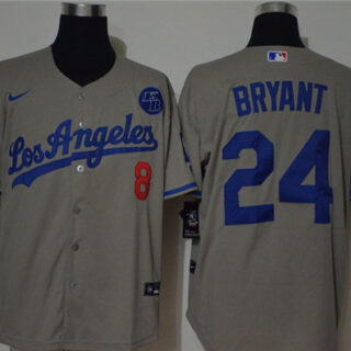 Dodgers 24 Kobe Bryant Gray 2020 Nike KB Cool Base Jersey