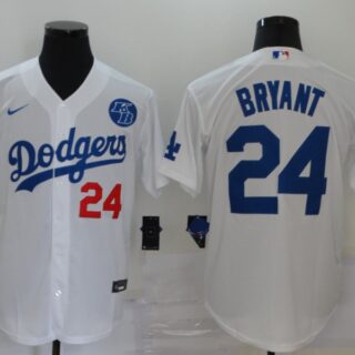 Dodgers 24 Kobe Bryant White 2020 Nike KB Cool Base Jersey