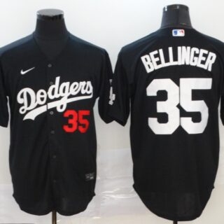 Dodgers 35 Cody Bellinger Black 2020 Nike Flexbase Jersey