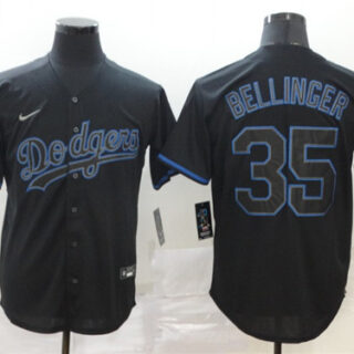 Dodgers 35 Cody Bellinger Black Shadow 2020 Nike Cool Base Jersey