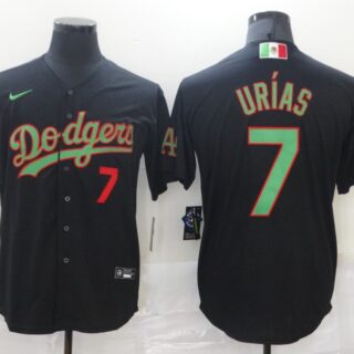 Dodgers 7 Julio Urias Black World Series Nike Cool Base Jersey