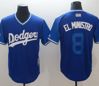 Dodgers 8 Manny Machado El Ministro Royal 2018 Players' Weekend Authentic Team Jersey