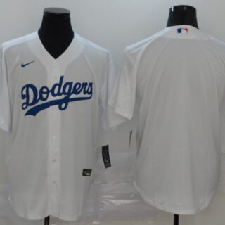 Dodgers Blank White 2020 Nike Cool Base Jersey