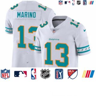 Dolphins 13 Dan Marino White 2019 New Vapor Untouchable Limited Jersey