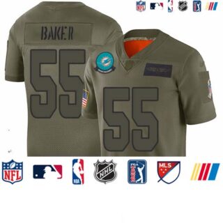 Dolphins #55 Jerome Baker Camo Men's Stitched Football Limited 2019 Salute To Service Jersey