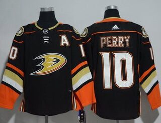 Ducks 10 Corey Perry Black Adidas Jersey