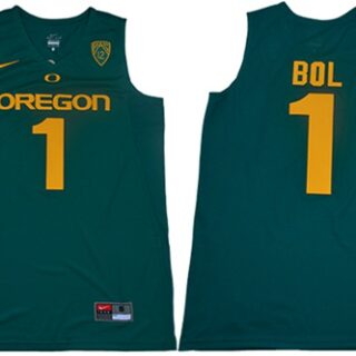 Ducks #1 Bol Bol Dark Green Limited Stitched College Jersey