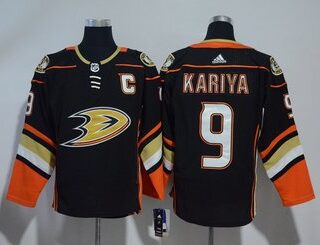 Ducks 9 Paul Kariya Black Adidas Jersey