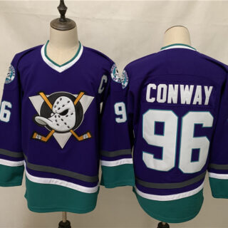 Ducks 96 Charlie Conway Purple 2020-21 Reverse Retro Adidas Jersey