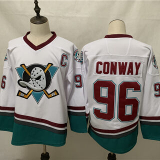 Ducks 96 Charlie Conway White 2020-21 Reverse Retro Adidas Jersey