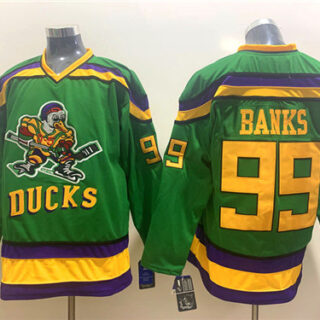 Ducks 99 Adam Banks Green CCM Jersey