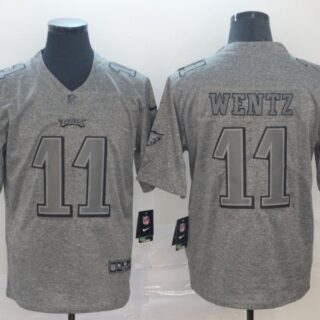 Eagles 11 Carson Wentz Gray Gridiron Gray Vapor Untouchable Limited Jersey