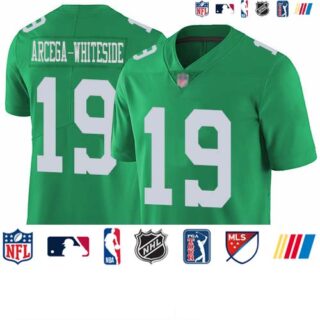 Eagles #19 JJ Arcega-Whiteside Green Men's Stitched Football Limited Rush Jersey